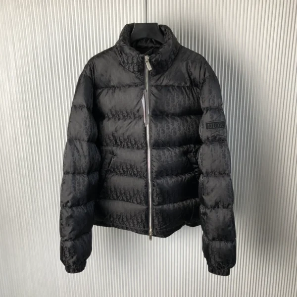 Dior Oblique Down Jacket Black Technical Jacquard