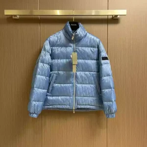 Dior Oblique Down Jacket Blue Technical Jacquard - DK09