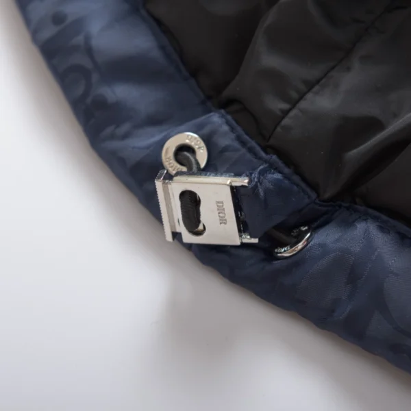 Dior Oblique Down Jacket Navy Blue Technical Jacquard