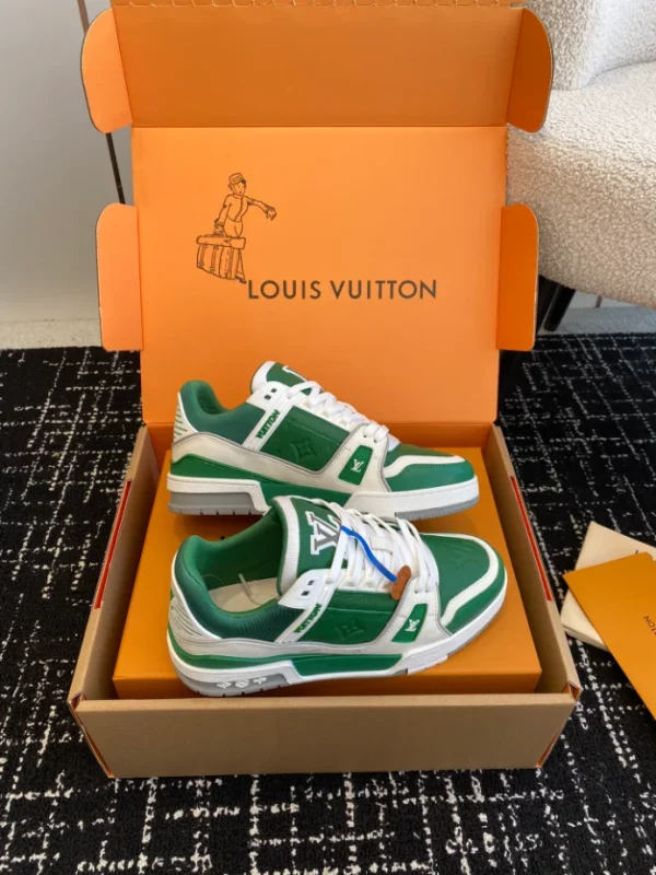 Louis Vuitton Trainer Sneaker In Borneo Green - LS231