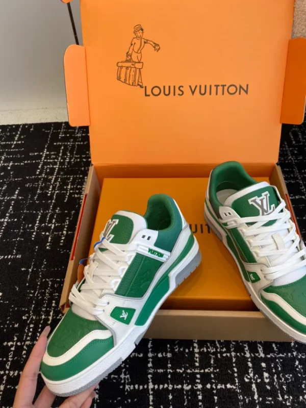 Louis Vuitton Trainer Sneaker In Borneo Green - LS231