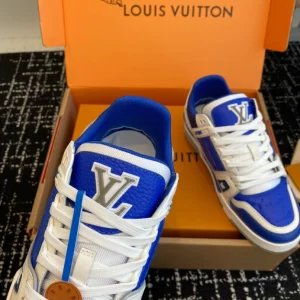 Louis Vuitton Trainer Sneaker In Gaston Blue - LS233