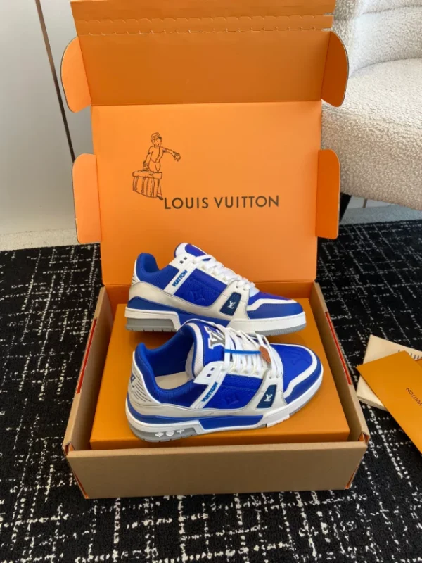 Louis Vuitton Trainer Sneaker In Gaston Blue - LS233