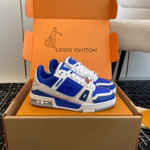 Louis Vuitton Trainer Sneaker In Gaston Blue - LS233