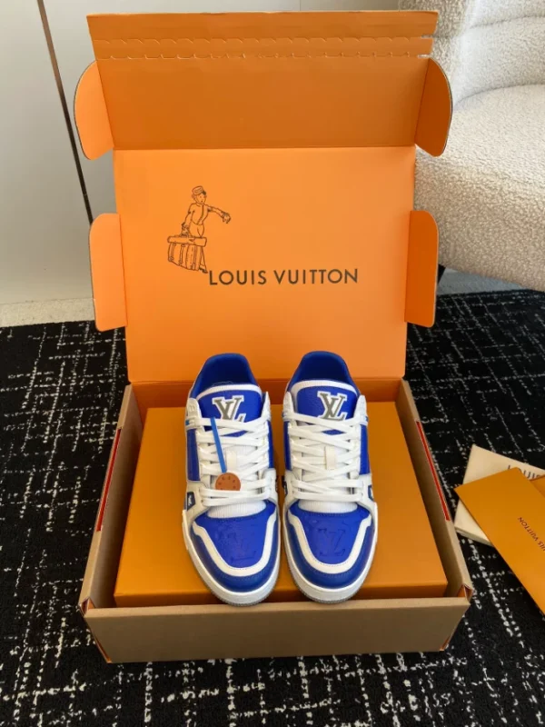 Louis Vuitton Trainer Sneaker In Gaston Blue - LS233