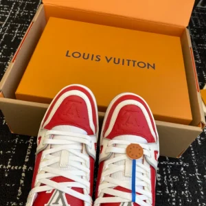 Louis Vuitton Trainer Sneaker In Sari Red - LS234