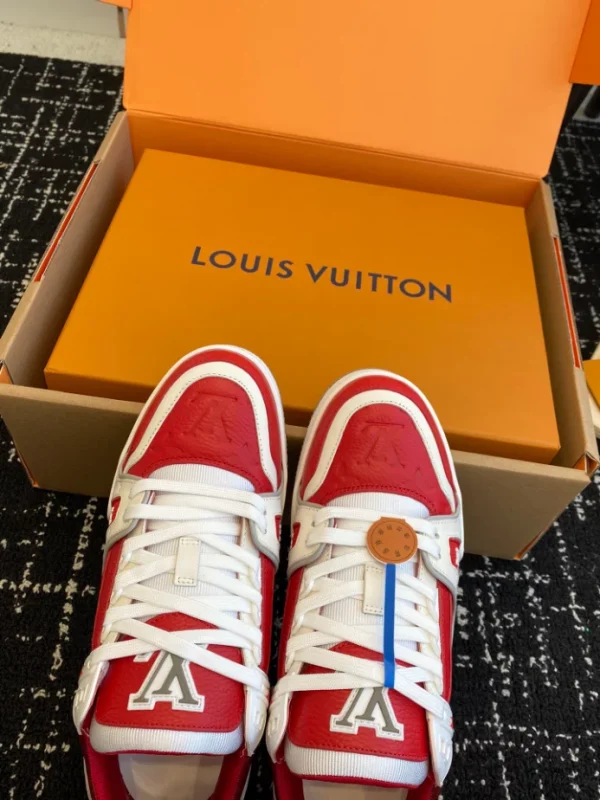 Louis Vuitton Trainer Sneaker In Sari Red - LS234