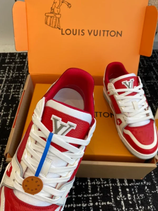 Louis Vuitton Trainer Sneaker In Sari Red - LS234