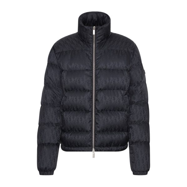 Dior Oblique Down Jacket Black Technical Jacquard